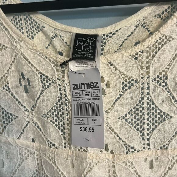 Summer Dress EMPYRE SHARA CROCHET Back DETAIL CREAM — NWT 🏷️ Sz Medium - Picture 3 of 13